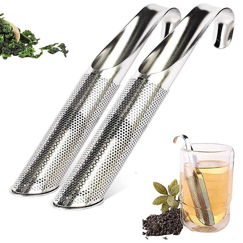 Pipe-Shaped Tea Strainer 304 Stainless Steel Tea Leaking Tea Incubator Teapot-Shaped Tea Strainer